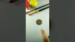 # Hanuman ji painting on coin 🖌 |  painting #shorts #viral #trending 🔥🔥