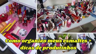 ORGANIZANDO MINHA COLEÇÃO DE ESMALTES + dicas de produtos