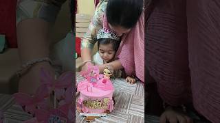 Cake Cutting 🎉🎉 Saanu&daadi ♥️ #shorts #ytshorts