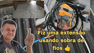 Fiz uma extensão usando sobra de fios 👍👍