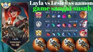 LAYLA VS LESLEY VS AAMON❗BUILD ONE SHOT ENEMY DELETE! GAMEPLAY PRO | build top 1 global Layla