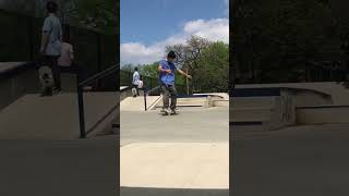 Heel flip down 4 stairs | skateboarding