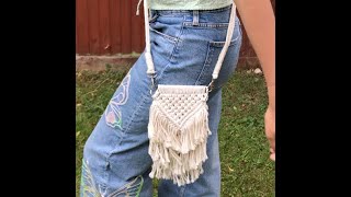 DIY Macrame Fringe Sling Bag Tutorial | Step-by-Step Boho Style Guide!