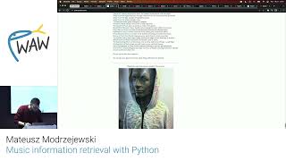 PyWaw #102 - Music information retrieval with Python