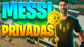 AHORA MESSI EN FORTNITE jugando PARTIDAS PRIVADAS en directo batallas de outfits y minijuegos