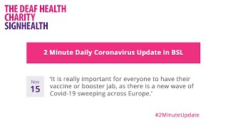 Coronavirus update - 15th November 2021