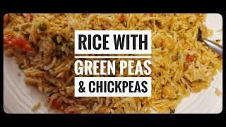 Rice with Green Peas & Chickpeas | Zira Rice with Matar & Cholai | Matar & Chana Pulao | Anees