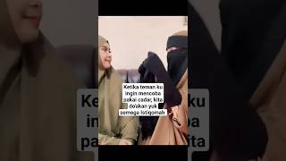 Masha Allah teman ku ingin mencoba pakai cadar