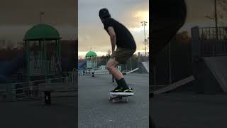 Skateboarding tricks on a really tall flat bar 🛹