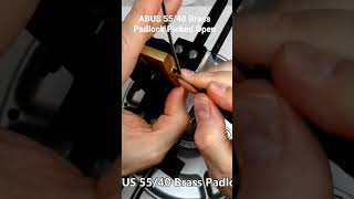 ABUS 55/40 Brass Padlock Picked Open