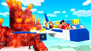 Fizemos a Maior Viagem de Avião para Fugir no Minecraft!