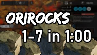 [arknights] orirocks 🪨 in a minute 🕒 (1-7 speedrun 🏃)