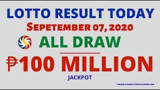 PCSO Lotto Result September 07 2020 | Winners Summary