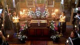 Holy Trinity Orthodox Seminary choir singing "Noble Joseph" during Good Friday Vespers.