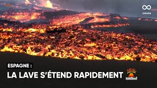 Des images montrent l'avancée de la nouvelle coulée de lave du Cumbre Vieja