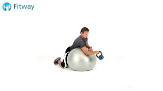 How To Do: Stability Ball Biceps Curl - Kettlebell Neutral Grip | Arm Workout Exercise