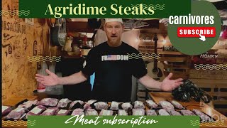 Agridime grass fed steak subscription delivery unboxing