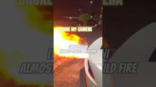 LAMBORGHINI BLOWS FIRE ON BUSHES (CLOSE CALL) #automobile #lamborghini #huracan #exotic #flames