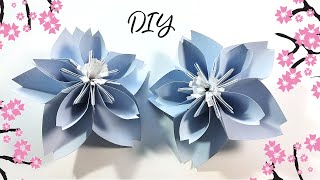 Piękny kwiat origami kusudama z papieru notatkowego 🌸Jak zrobić? 🌸DIY