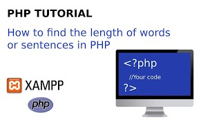 How to find the length of words or sentences in PHP