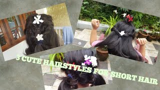 3 CUTE HAIRSTYLES FOR SHORT HAIR 👩 |   BY GRANDMA😍