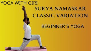 Yoga with Giri - Classical variation of surya namaskar || Beginner's yoga