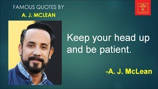 Famous Quotes by A  J  McLean || Backstreet Boys ||