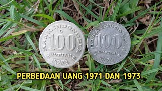 UANG KUNO koin 100 rupiah tahun 1971 dan 1973 || perbedaan 100 rupia tahun 1971