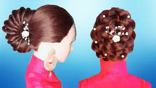 Big French updo| beautiful bun hairstyles | cute hairstyles for party and wedding | French roll |