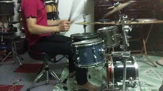 Mini Drum , kick 13" tom 8-10, snare 12, crash 10-12, hihat 13