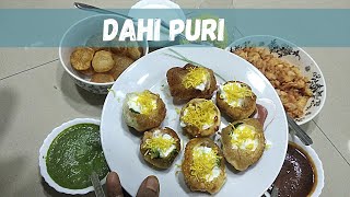 Dahi puri || Street food || Golgappa || green and red chutney