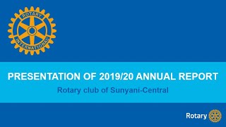 Rotary Club of Sunyani-Central Presentation of Annual Report for the 2019/20 year