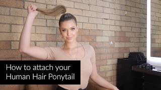 How to attach a Ponytail clip-in