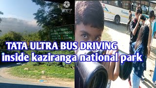 TATA ULTRA BUS driving inside #KazirangaNationalPark #tatabus#bus#tata#driving#busdriving#tatamotors