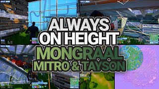 Side-by-Side Gameplay of Mongraal, Mitro & Tayson's game 7 of Grand Finals – FNCS Trios Champions