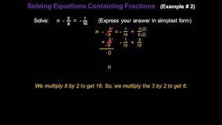 Solving Equations That Contain Fractions - Konst Math