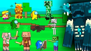 AMONG US vs WARDEN & ZOMBIE in Minecraft | Toonz Animation