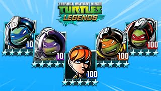 TMNT Legends April Kunoichi & Ninja Turtles Space Team