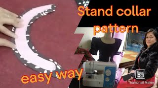 Stand collar pattern /Sharing is caring #dressmaking