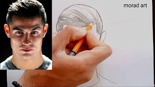 An easy and loving way to draw Cristiano Ronaldo's face