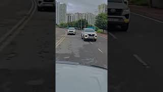 2×Fortuner driving snamtic short on road #shorts #trending #short