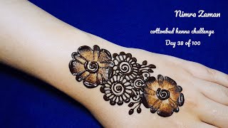 cottonbud trick mehndi design no. 38 | simple easy beautiful new henna Design for Beginners |mehandi