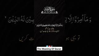 Quran Recitation For  | Quran Tilawat Surah 098 Al-Bayyina | #youtubeshorts #beautifullquran