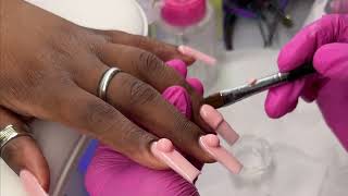 Real Time Polygel Application|| Watch Me Work|| Polygel Nail Tech|| Slayed By Riz