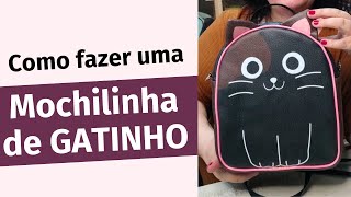 Aula Mochila Infantil Gatinho