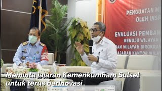 Inspektur Jenderal Kemenkumham Beri Penguatan Kepada Kemenkumham Sulsel