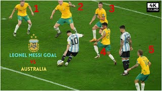 Leonel Messi Goal vs Australia 4k - Argentina vs Australia Friendly Match 2023 #messi