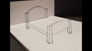 Легкие 3D рисунки (кровать)