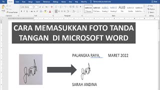 Cara Memasukkan Tanda Tangan ke Dalam Dokumen Word  modal foto tanda tangan