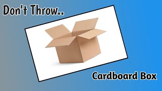 2 Ideas I Made With Cardboard Box || Cardboard Craft || Upcycle Cardboard Box#cardbordcraft